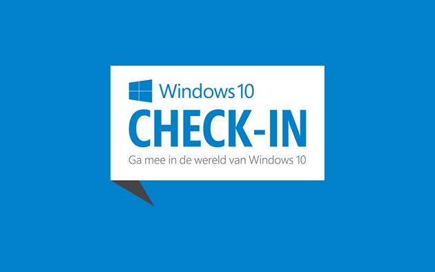 Windows 10 Check-In logo on blue RGB