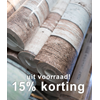 Sloophout behang nu met 15% korting