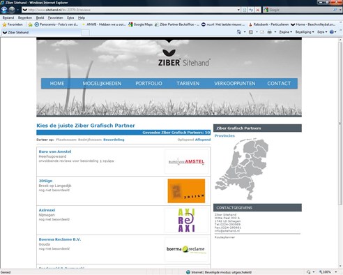 Ziber Sitehand wordt geleverd door Ziber Grafisch Partners in heel Nederland