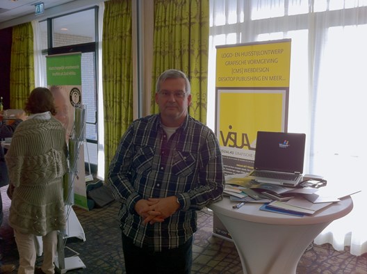 Tonnis de Jong van Visual4U presenteerde zijn bedrijf vandaag op de Succes Beurs in Haren en werd ov