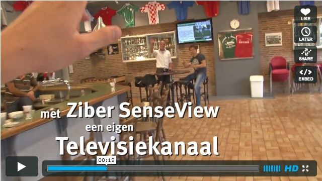 Releas promotie video SenseView en Sitecup; Ziber SensevIew, een eigen televisiekanaal voor de club