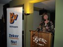 Gedeputeerde mevr. Elisabeth Post (VVD) houdt een speech in Schagen