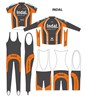 Teamkleding van Biketeam. Mede mogelijk gemaakt door de sponsoren: Indal, nsi, Body Action en Ziber 