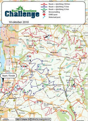 Bart Brentjes Challange 2010 routekaart