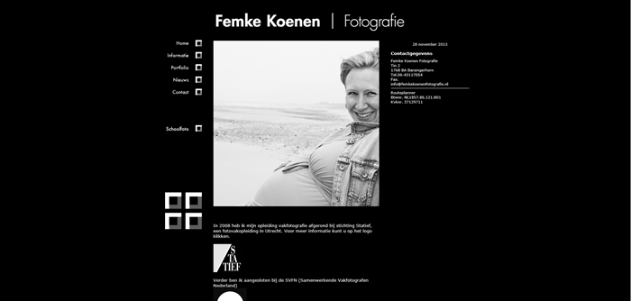 Nu nog de oude website van Femke Koenen Fotografie.