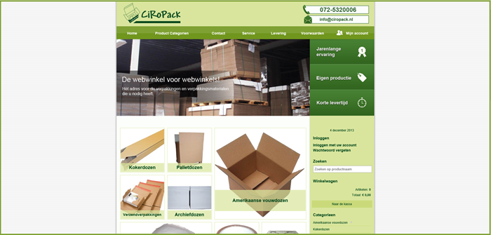 CiroPack en Verpakkingenmeer uit Heiloo kiezen voor Webshop Support van Rick Support