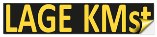 lage-km stand stickers auto verkoop stickers Occasion stickers bestellen geel