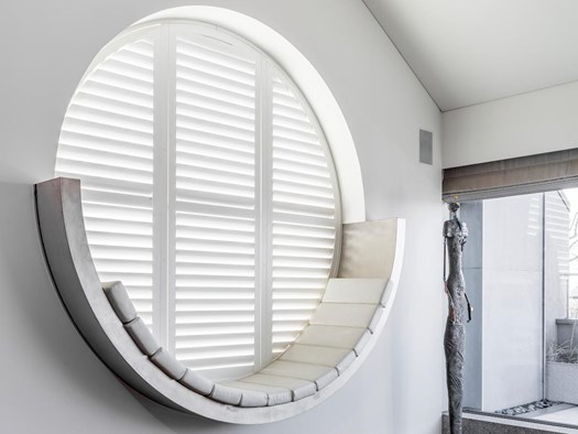 Ronde shutter wit silentview product